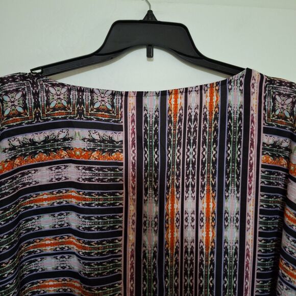Avenue Plus Sized Women's Kaftan Top Yukata Colorful Loose Fit Poncho 30/32 NWT - Picture 8 of 9